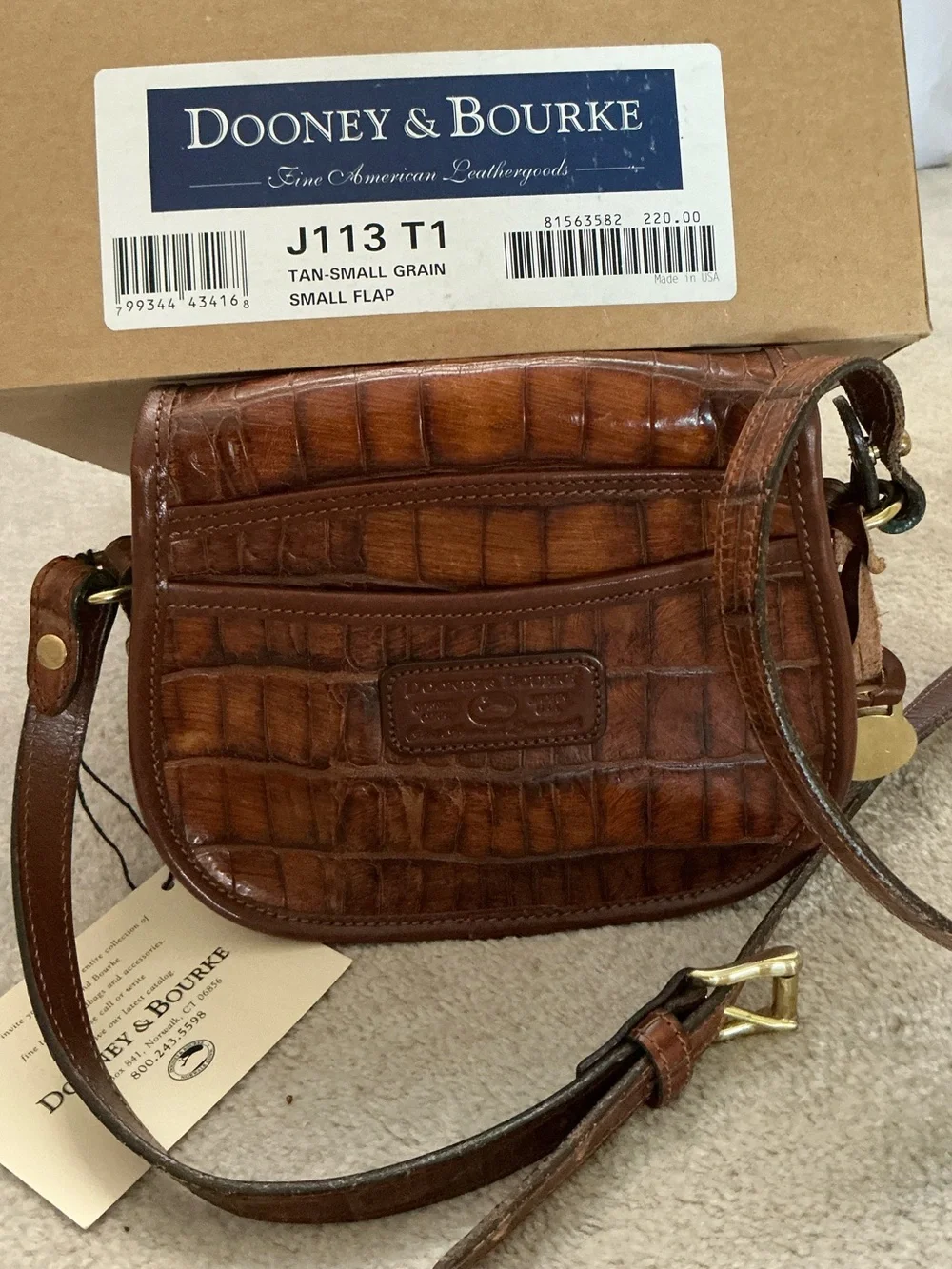 Small Bayou Leather Flap unused with box etc J113 T1
